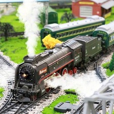 Elektrischer Zug Set Eisenbahn Schienen Spielzeug mit mit Licht Sound Kinder TOP