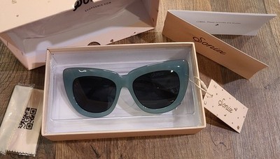 Sonix  COCO  Sunglasses - Seafoam Green Cat Eye w/ Case & Cloth - NWT