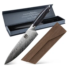 SHAN ZU 8 Inch Chef Knife Japanese Powder Steel Kitchen Knife Utility Knives