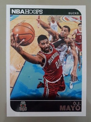 2014-15 Panini NBA Hoops O.J. Mayo #120 Milwaukee Bucks Basketball
