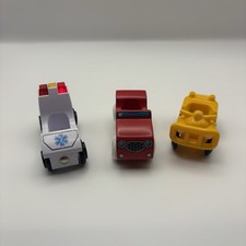 Wooden Train Track Brio Set of Three Mixed Vehicles