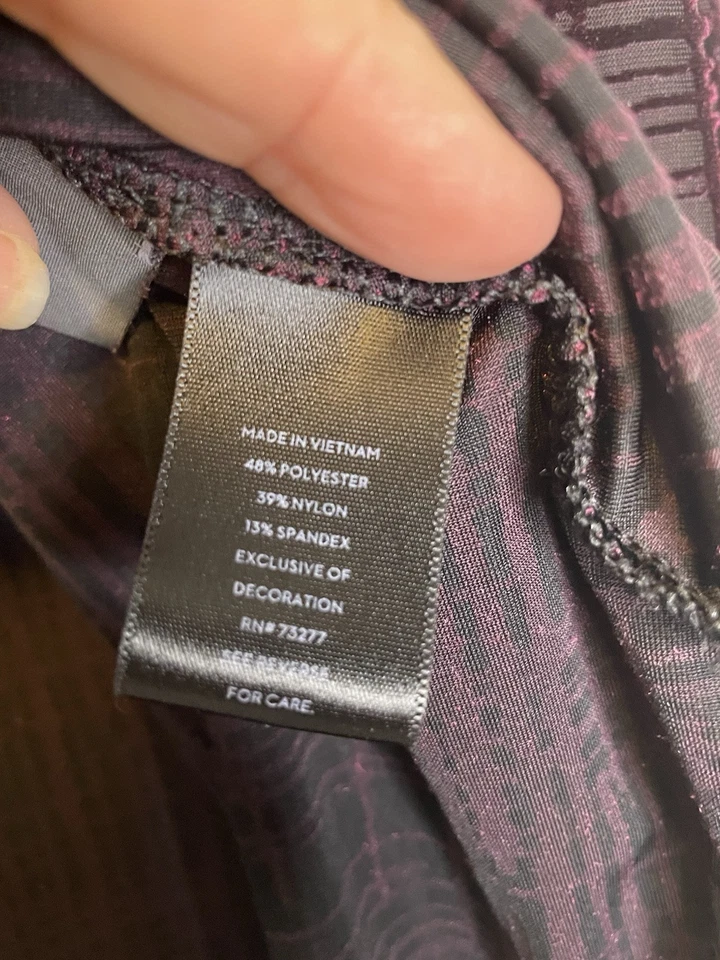 Simply Vera Wang Womens Size Large Petite Burnout Velvet Long Sleeve Blouse 2367 - Image 4 of 4