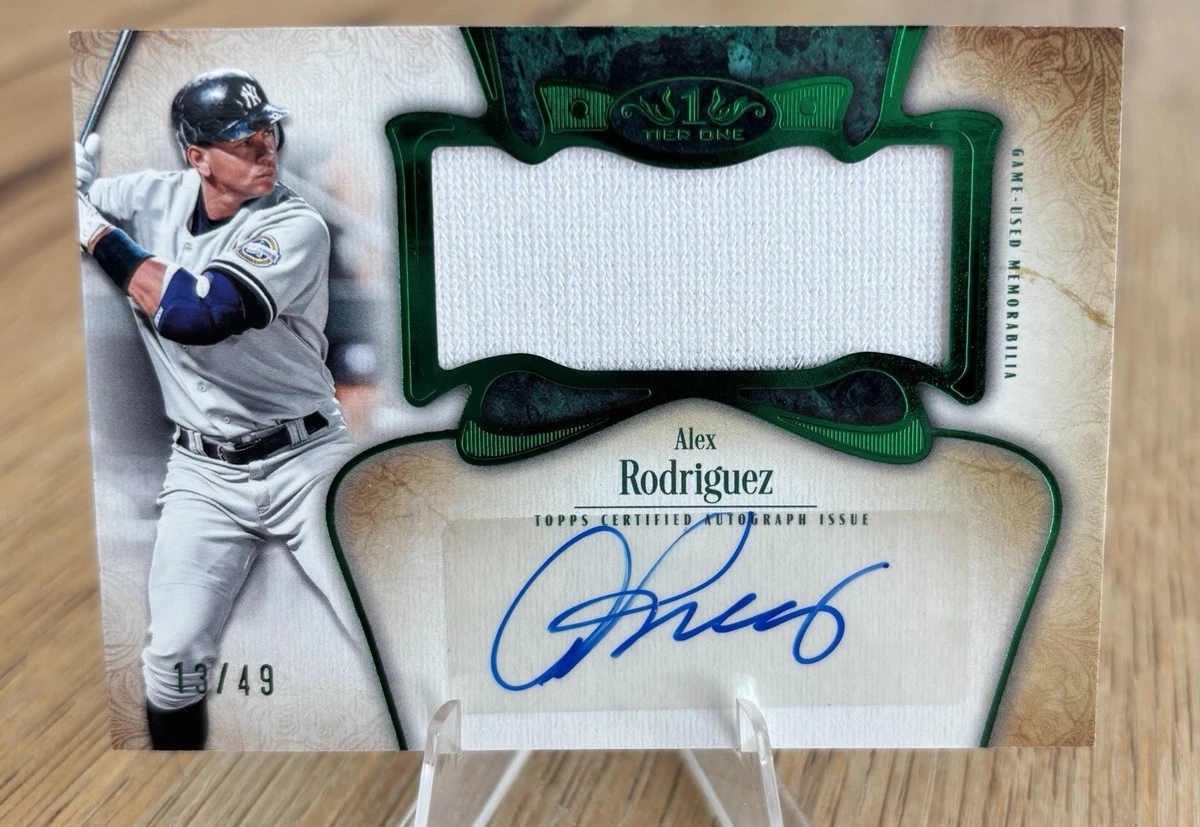 Topps Alex Rodriguez Autographed Baseball Sports Trading Cards 