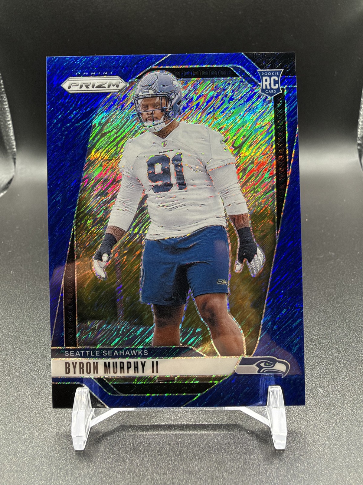 2024 Panini Prizm - Rookies Byron Murphy II #317 Blue Shimmer Prizm /25 (RC)