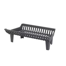 22 In. Cast Iron Heavy-Duty Fireplace Grate with 4 In. Clearance