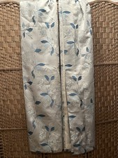 Curtains (pair) Duck Egg Green/White Floral 135x110cm