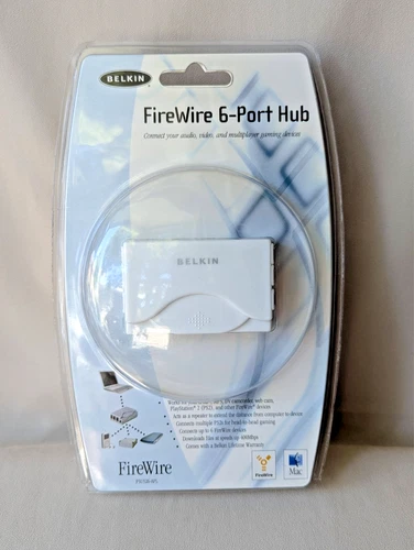 NOS New Old Stock Sealed Belkin FireWire 6-Port Hub F5U526-APL T6652LL
