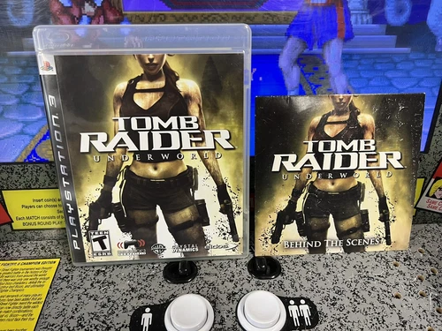 2008 PS3 Tomb Raider Underworld CIB + Behind the Scenes Disc VG EX