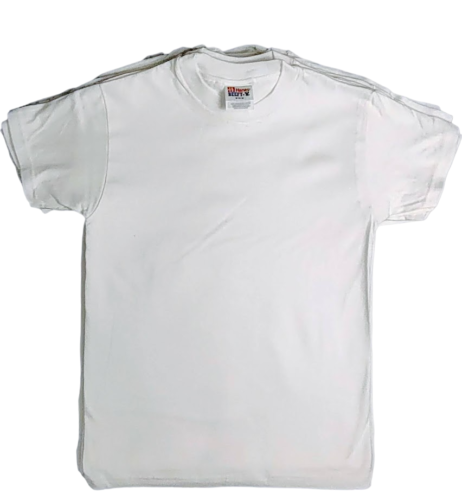 Lot de 12 T-shirts Hanes Beefy T blanc blanc coton vintage années 90 Neuf dans son emballage d'origine - Photo 1 sur 21