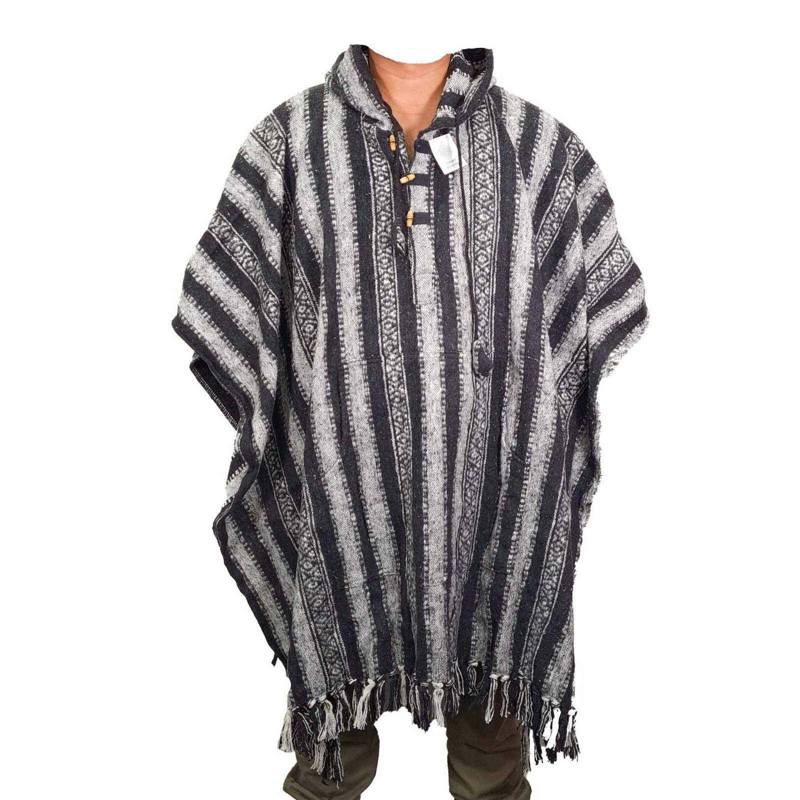 Cotton Poncho Unisex Boho Baja Shawl Festival Hippie Outdoor Surf Mexican Hood
Opens in a new window