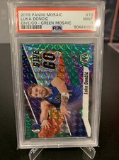 2019 Panini Mosaic 10 Luka Doncic Give And Go Green Mosaic PSA 9