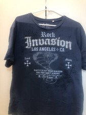 BATTLE OF THE BANDS ICONIC L.A ROCK INVASION VINTAGE TEE SHIRT. XL by GUESS 
