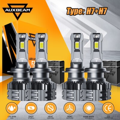 For Mercedes-Benz ML350 / ML500 4x AUXBEAM LED Headlight Bulbs Kit High Low Beam
