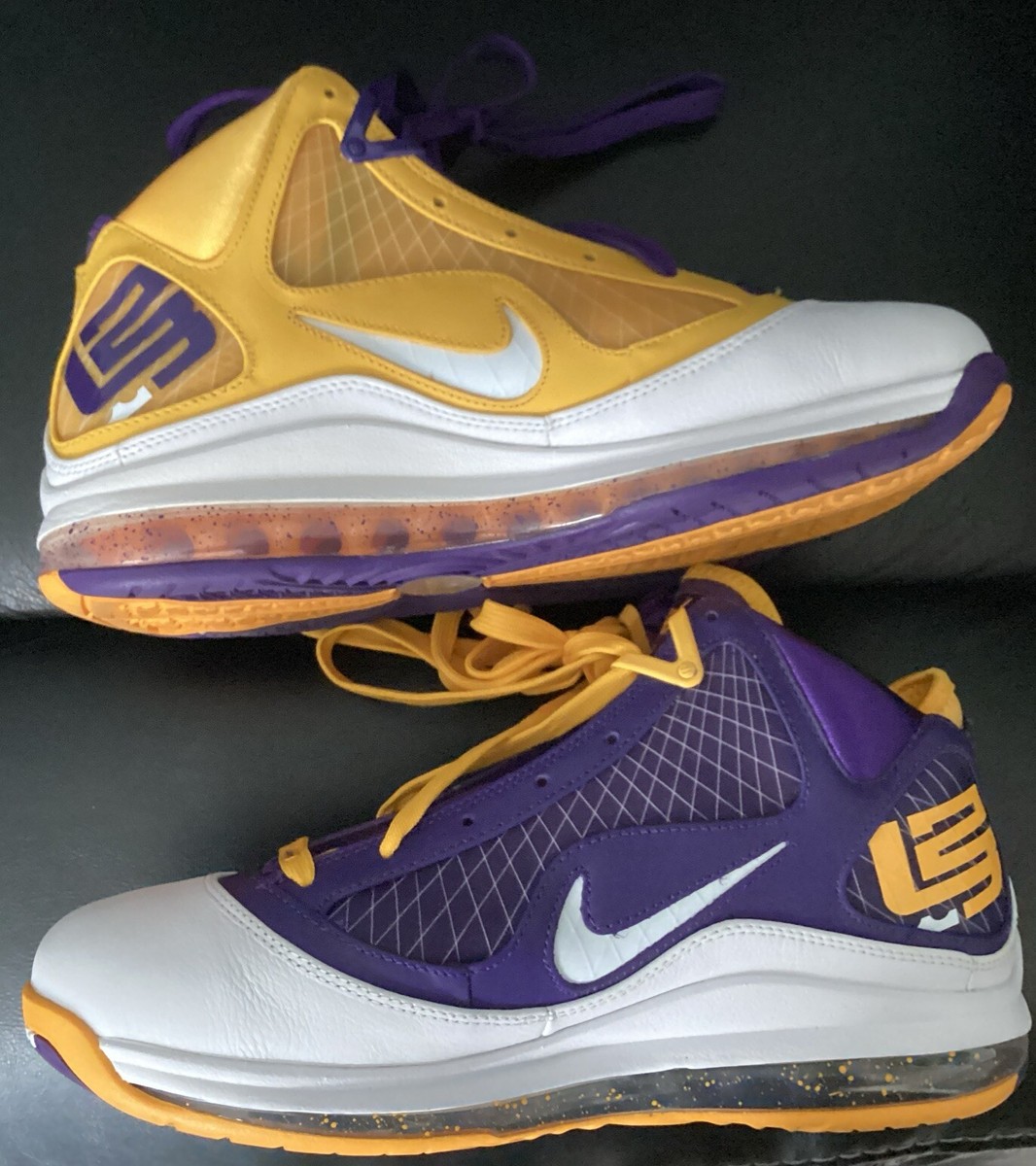 Size 10.5 - NIKE LEBRON 7 QS L.A. LAKERS MEDIA DAY (Excellent 