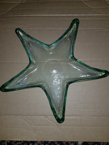 decorative dish starfish star-shaped plate glass bowl tray green