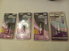 4x Lights Feit Electric BPQ50/CL/MC/RP 50 Watt Halogen Single Ended Clear Min