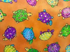 Neon Turtles Fun Fabric 21 X 9 Inch 1pc Neon Turtles Fun Fabric 21 X 9 Inch 1pc
