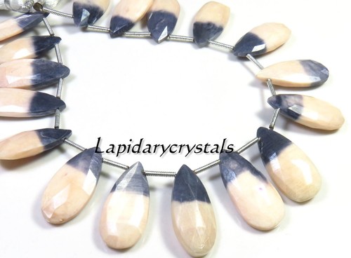 Mystic Moonstone Pear Smooth Beads 7.5 Inch 20-22 mm Natural Gems Beads LC-1760 - Picture 2 of 9