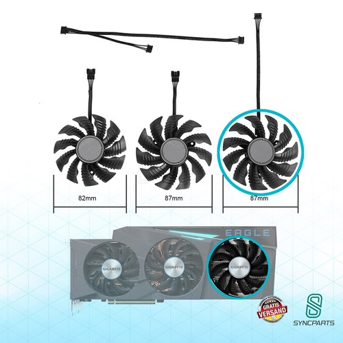 87MM Grafikkartenlüfter für RTX 3070 Ti 3080 3090 GAMING OC Lüfter Fan GPU - Afbeelding 12 van 18