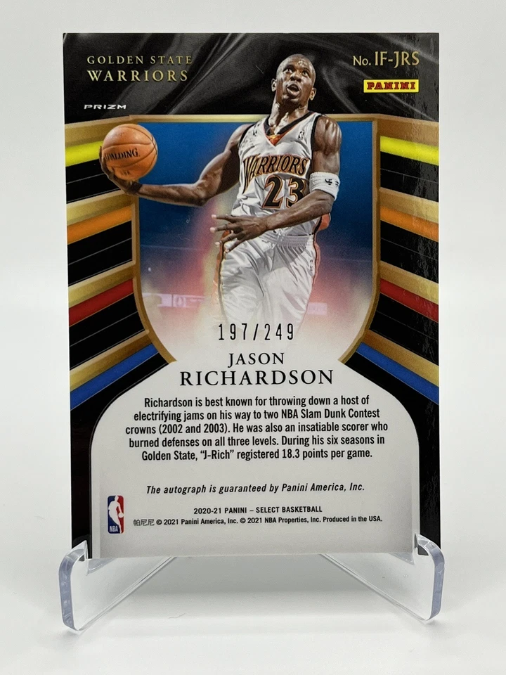 2020-21 Select In Flight Signatures No. IF-JRS Jason Richardson Autograph /249 - Image 2 of 2