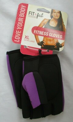 FAB & FIT CUSHIONED PALM FITNESS GLOVES - SIZE XL - NWT