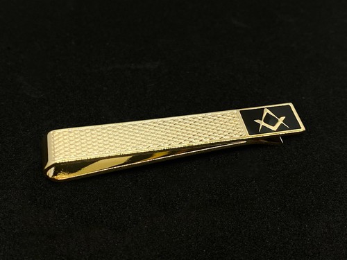 Freemasons Black & Gold Masonic Tieslide - Picture 2 of 5
