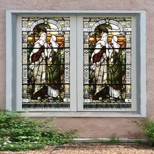 3D Man A110 Window Film Print Sticker Cling Stained Glass UV Sinsin