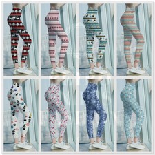S/M,L/XL Colorful Printed Xmas Multi-Snowflake Leggings Printed Yoga Slim Pants