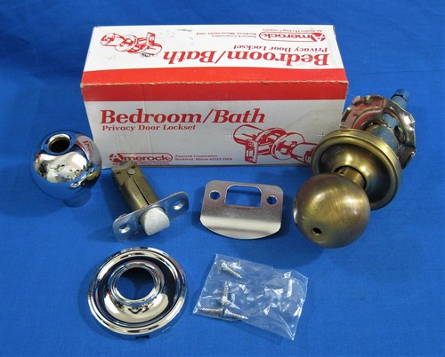 AMEROCK - Antique English / Chrome - Barrington Privacy Door Knob Set - B-44305S - Picture 2 of 12