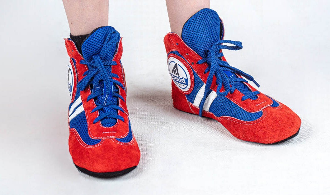 Wrestling Shoes Sambo Boxing MMA Fighting Red Blue Artificial Suede Eva