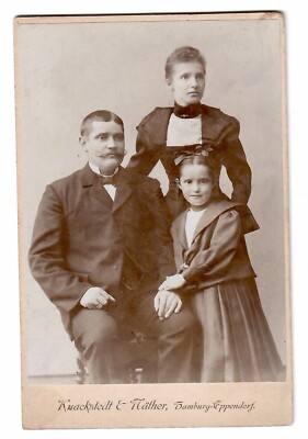 J1- Kabinettfoto * Familie * Hamburg Eppendorf 1910