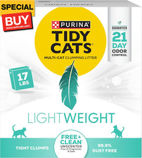 Purina Low Dust, Clumping Cat Litter Odor Control, LightWeight Free and Clean U
