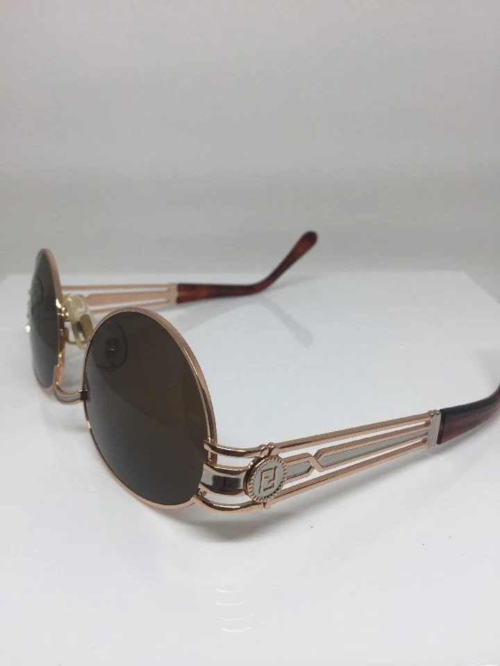 Nuevas Gafas de Sol Fendi SL 7030 Vintage c. Dorado y Plateado Mod. SL 7030 C. 678 Italia Foto 4 de 4