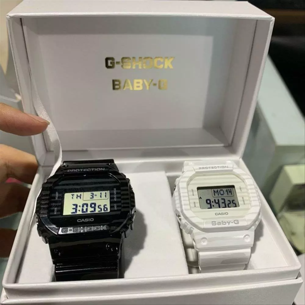 CASIO G-SHOCK & BABY-G SLV-19B-1D Romantic Zebra Pattern Pair Model Couple  Watch