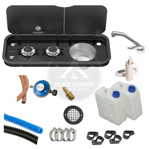 THETFORD TOPLINE 111 GAZ REG COLD TAP FULL CAMPERVAN INSTALLATION KIT HOB & SINK