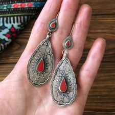 Gorgeous Boho Hoop Earring Women 925 Silver Filled Jewelry A Pair Free Shipping