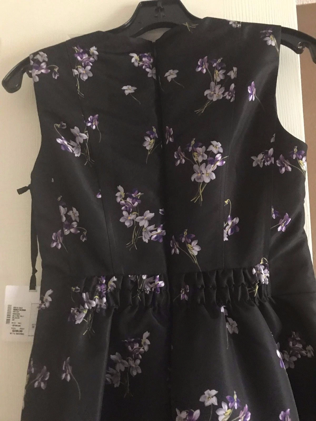 Abito rosso Valentino viola stampa faille nuovo con etichette taglia 38 vendita al dettaglio $750