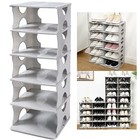 Zapatero Organizador Apilable De Plastico Para Closet Zapatos 6 Niveles