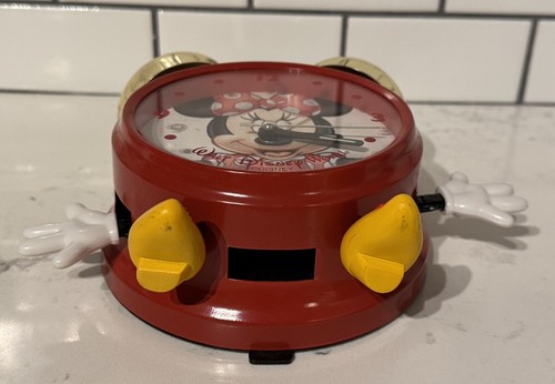 Disney Minnie Mouse alarm clock NICE TESTED WORKS moving hands - Picture 4 of 4