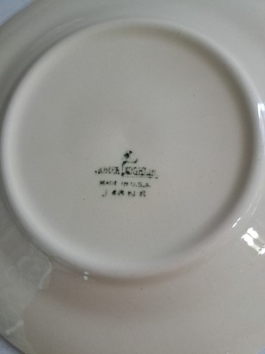 Lotto 3 piatti da dessert/torta vintage Homer Laughlin Virginia Rose 6,5” platino - Foto 3 di 5