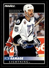 1992-93 Pinnacle Rob Ramage Tampa Bay Lightning #389