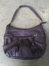 Tignanello Leather Handbag Purse Brown
