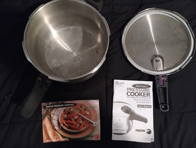 #ad Fagor Rapid Express Pressure Cooker 8.7 Qt Stainless Steel Stovetop w Manual $54.99