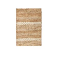 2' x 3' BeigeRust Modern Grass Design Hand Knotted Natural Wool Mat Rug R76598