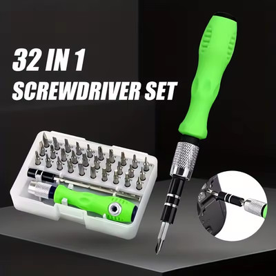 Schraubendreher Set 33 in 1 Kreuzschlitz Torx Sechskant Präzisions Schraubendreher Bits Werkzeug