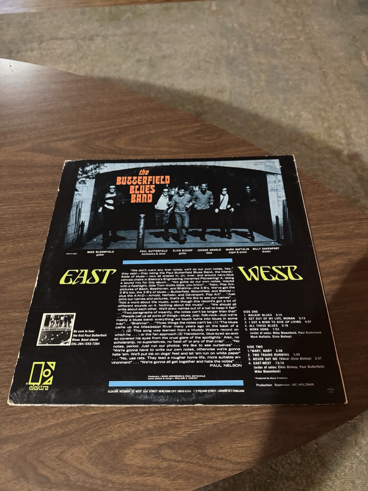 The Butterfield Blues Band : East West First Press Elektra Tan Label W Co Sleeve