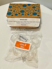 Dr. Brown s Natural Flow Level 2 Wide-Neck Baby Bottle Silicone Nipple 6 Pack