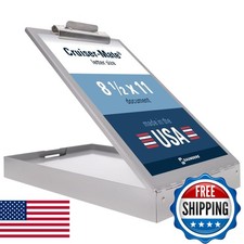 Saunders Cruiser-Mate Aluminum Storage Clipboard, Dual Tray, Letter, Silver