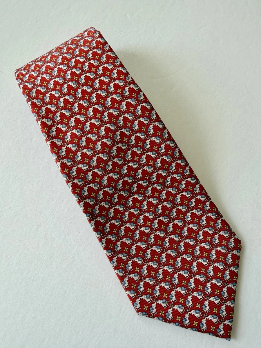 Cravate Vintage Jim Thompson 100% Soie - Motif Multicolore - Longueur 145 Cm - Occasion