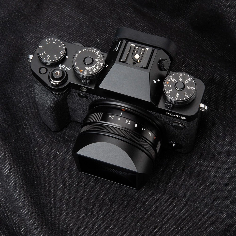 Square Metal Lens Hood With Metal Cover Fit For Fujifilm Fuji XF 27mm F2.8 R WR - Image 4 of 4